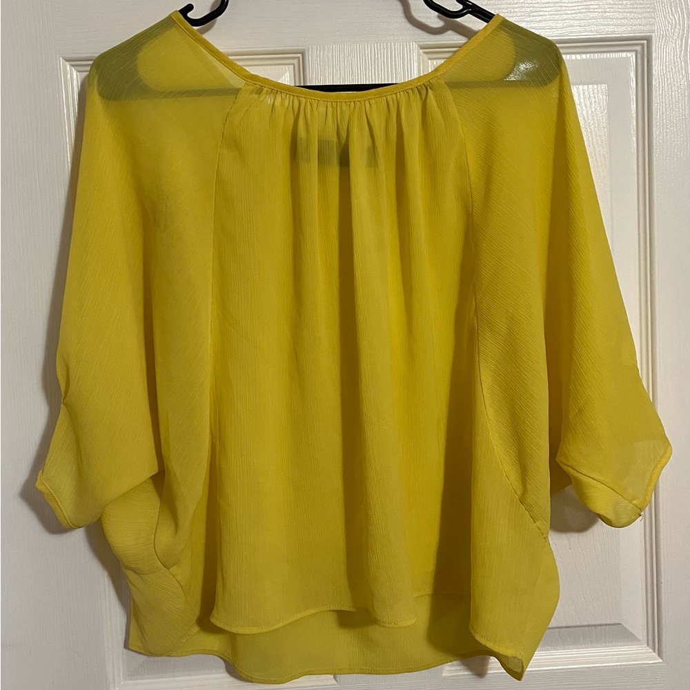sheer yellow tee